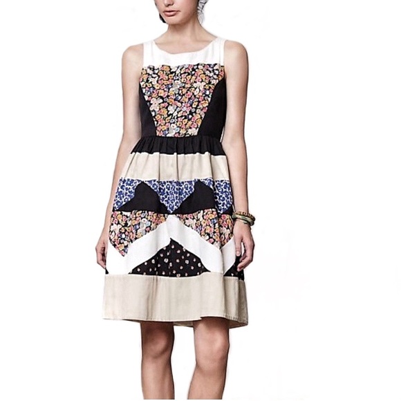 Anthropologie Dresses & Skirts - 🎉HP Anthropologie Leifnotes Ivete Ivory Patchwork